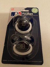 Detroit Tigers Baby Pacifiers 2-pak MLB Baseball Oficjalnie licencjonowane bez BPA
