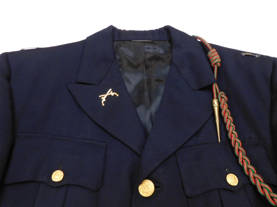 Abrigo de vestir con nombre del ejército de Estados Unidos 42 oficial servicio SF chaqueta azul ASU de colección uniforme 1958 Foto 4 de 4