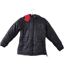Calvin Klein Black and Red Puffer Jacket Medium 10/12 Kids Winter Coat Unisex