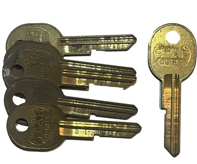 6 STAR OBR13 Key Blank Blanks NOS Brass USA Vintage General Motors cars