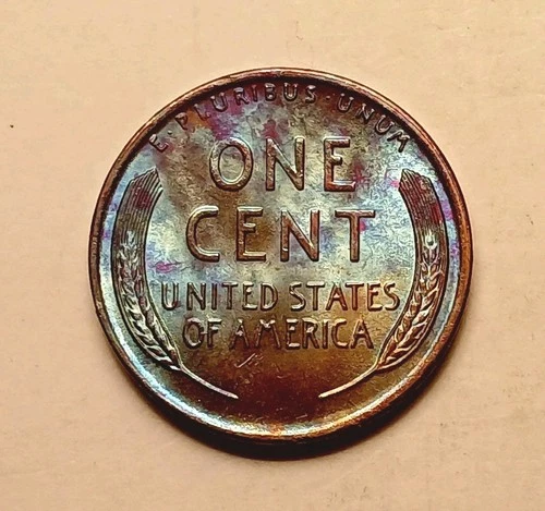 "PQ" SHIMMERING IRIDESCENT 1945-S LINCOLN GEM BU 1c-ONE-OF-A-KIND