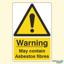Warning May Contain Asbestos Fibres Sign