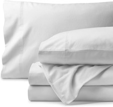Ultra Soft Organic Cotton Flannel Sheet Set - Full Size - White