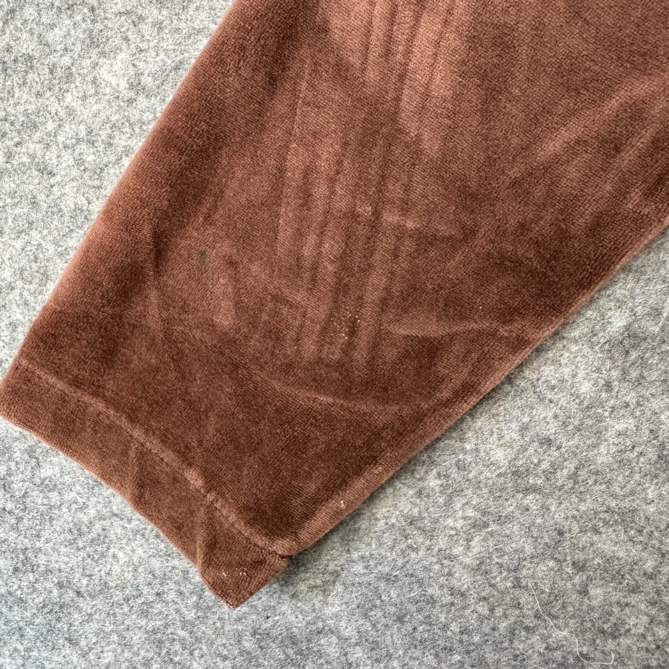 Vintage Nike Velvet Velour Jacket Womens Medium 8-10 Brown Full Zip Sweatshirt - Image 4 of 4