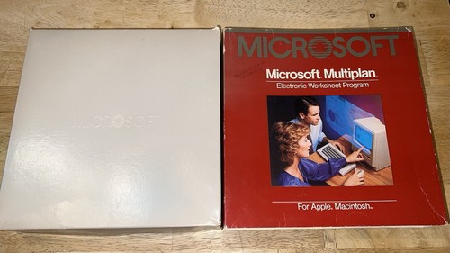 Microsoft Multiplan 1.0 1984 Pre-Excel foglio di calcolo SCATOLA Macintosh 128K PROPRIETARIO DI UN MAC - Foto 15 di 24