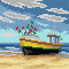 Orchidea Gobelin canvas for halfstitch without yarn Boat 3533D