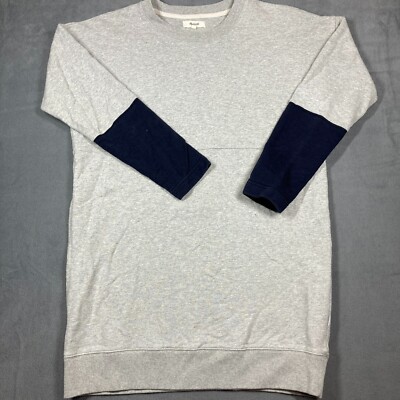 Madewell Women's Long Sleeve Raglan Colorblock Gray Size M