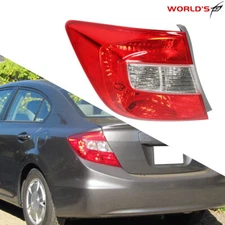 Tail Light Assembly Fit For Honda Civic 2012 Halogen Outer Driver Left Side LH