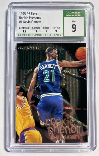 1995 Kevin Garnett Fleer Rookie Phenom Insert CGC 9