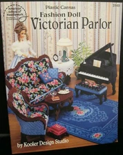 VICTORIAN PARLOR FASHION DOLL PLASTIC CANVAS AMERICAN SCHOOL OF NEEDLEWORK #3149