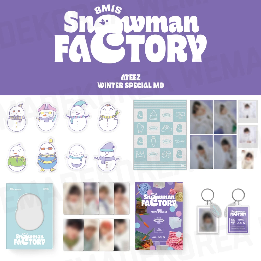 Pre-sales ATEEZ Winter Special MD 8M1S Snowman Factory Official K
