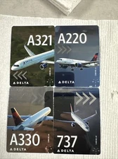 New Release! Delta Air Lines 2025 March Collectible Set Of 4Pilot Trading Cards