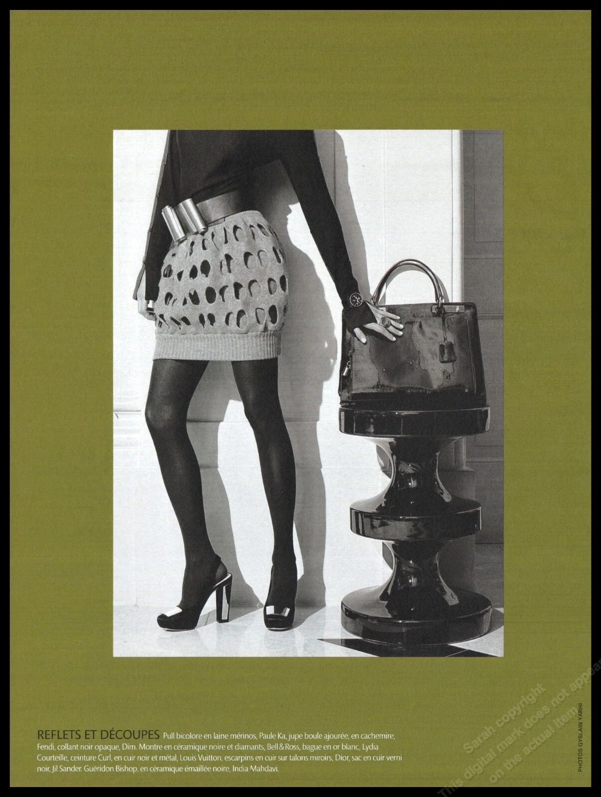 2008 DIOR talons hauts magazine publicité imprimée femmes mode chaussures jambes longues  1 pg