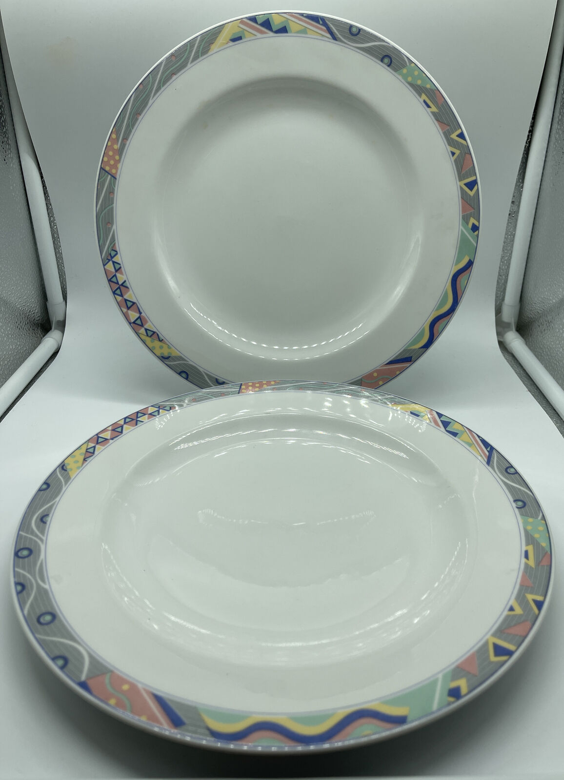 Mikasa Studio Nova Y0224 New Wave 10.5" Dinner Plates Set Of Two (2) Vtg