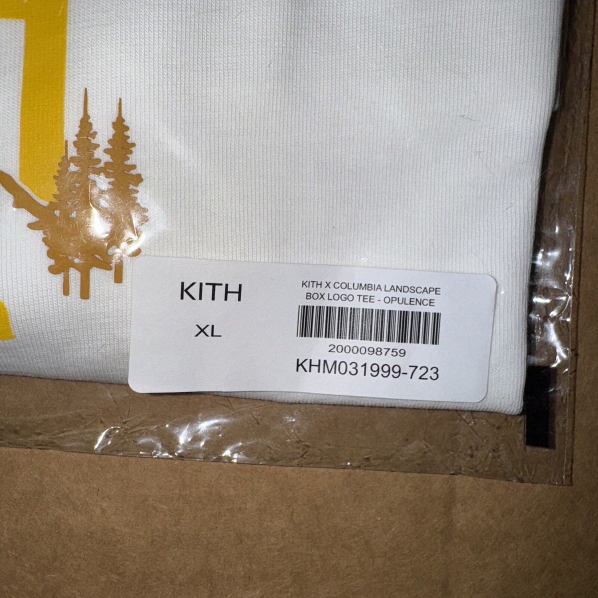 KITH x Columbia Landscape Box Logo Tee 2024 - Size XL - Opulence