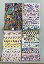 4 Lisa Frank Sticker Sheets Butterflies Flowers Animals Popsicles