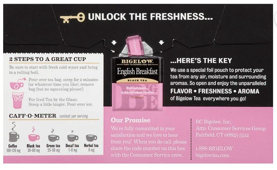 Bigelow Tea Black Tea English Breakfast - 20 Tea Bags