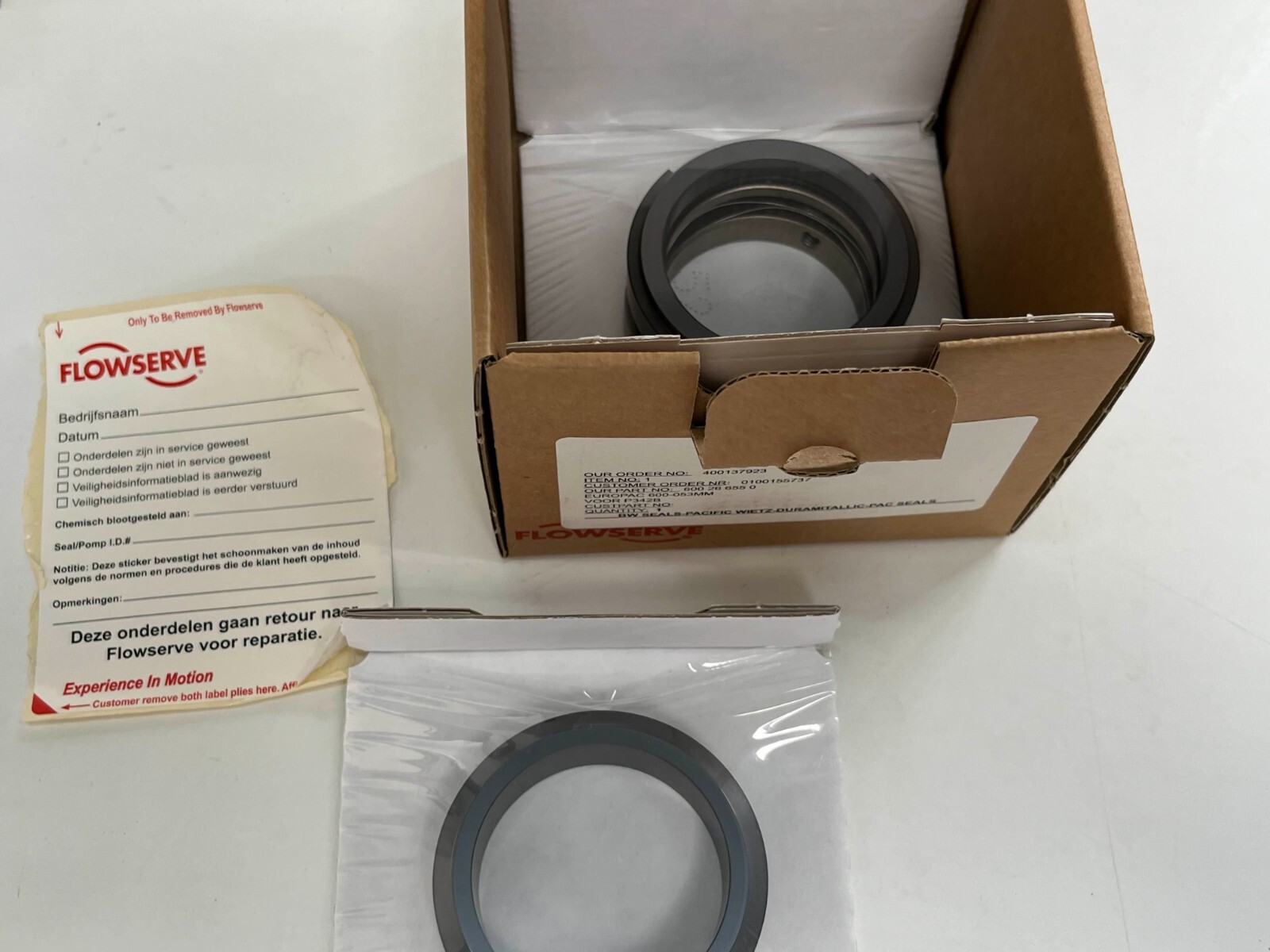 Flowserve 600 kit de réparation 53mm pour maintenance pompe P342B