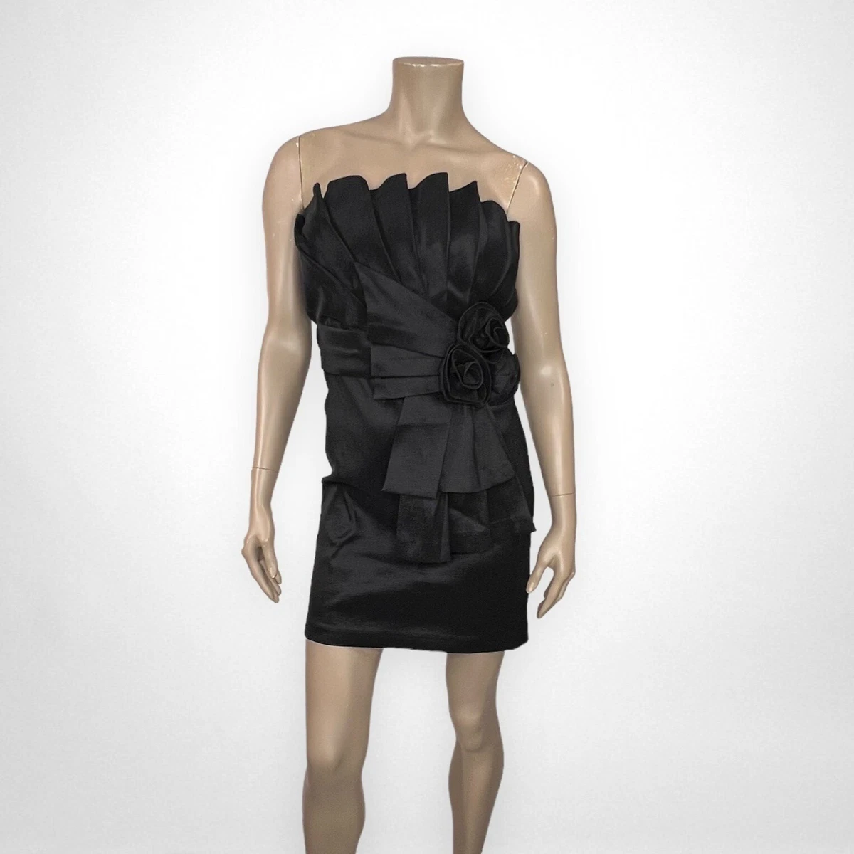 Robe courte simili cuir noir femme Morgan