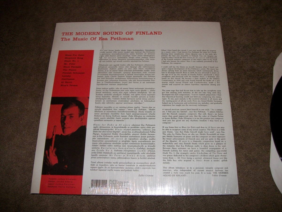 ESA PETHMAN - Modern Sound of Finland LP - 2002 MADE IN GERMANY - NM VINYL