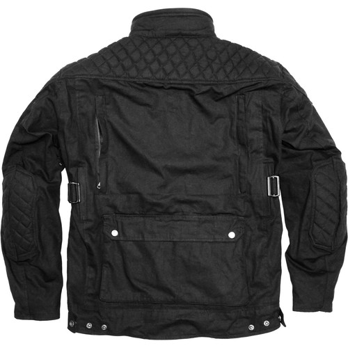 Black Bowland CE Class AA Wax Motorcycle Jacket For Bike Riding - Picture 16 of 48