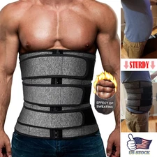 Men's Sweat Sauna Waist Trainer Neoprene Corset Cincher Weight Loss Body Shaper