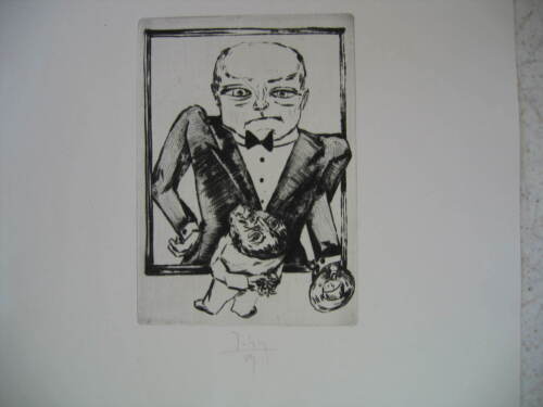 John, Joachim - Hommage an Max Beckmann Orig. Radierung von 1984
