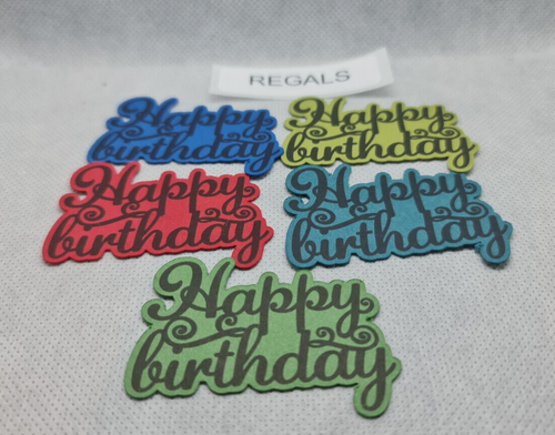20 PRINTED HAPPY BIRTHDAY 4 FONTS STAMPIN UP CARD DIECUTS.....CARDMAKING - Picture 3 of 4