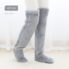 Over Knee High Fuzzy Long Socks Plush Slipper Stockings Leg Warmers Winter  a