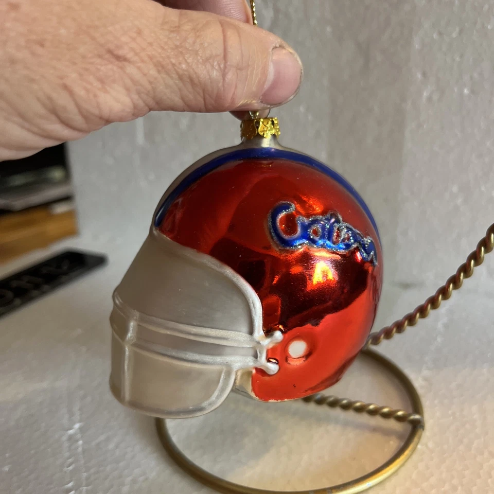 University Of Florida Gators  Glass Christmas Ornament Football Helmet 3" No Box - Image 2 of 4