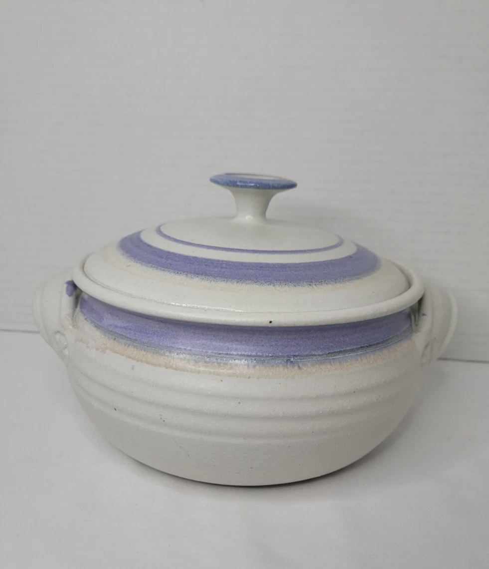 Vintage Rare Barbara Davidson Like Indigo Pottery Lidded 7" Bundt Cake Pan