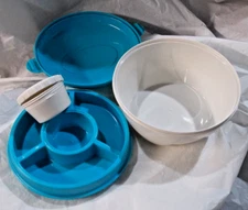 Blue COOL GEAR 5 oz. Leak Proof Salad Bowl Dressing Cup