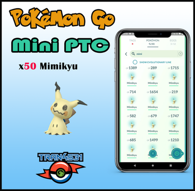 #ad Mimikyu x50 Mini PTC 80k Stardust $2.90
