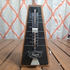 Franz Keywound Floating Mechanism Metronome Solid Mahogany Case Wind up