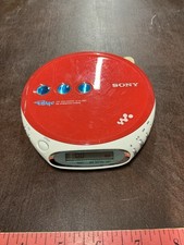 Sony D-EJ360 PSYC Portable CD Walkman Player Red  White Tested Working