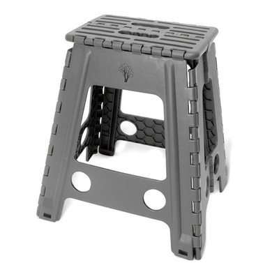 18'' Step Stool, Folding Step Stools for Adults, Plastic Foldable Step Stools ...