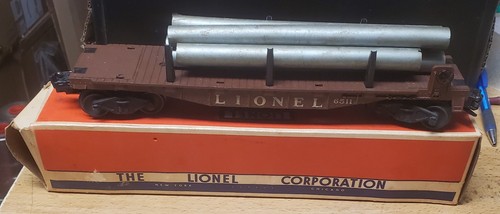 Lionel Trains Pipe Car O Gauge Wity Box #6511 Hecho en EE. UU. | Zustand: Used