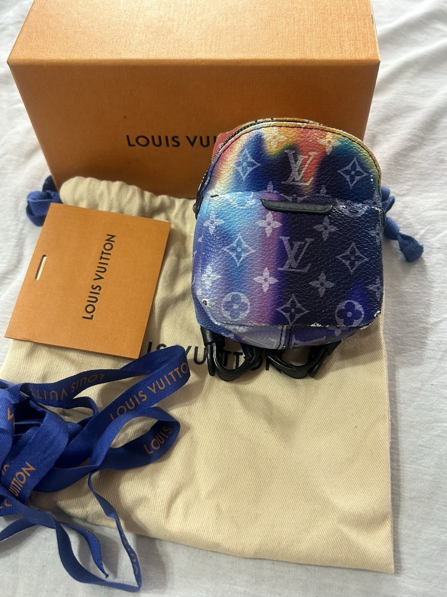 louis vuitton backpack mini multicolor Monogram Sac Speedy friendly chenille yarns Louis Vuitton x Murakami White