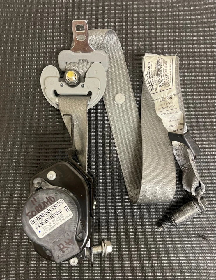 Cinturón de seguridad lateral del pasajero delantero derecho Kia Sorento 2011 2012 2013 OEM Foto 4 de 4