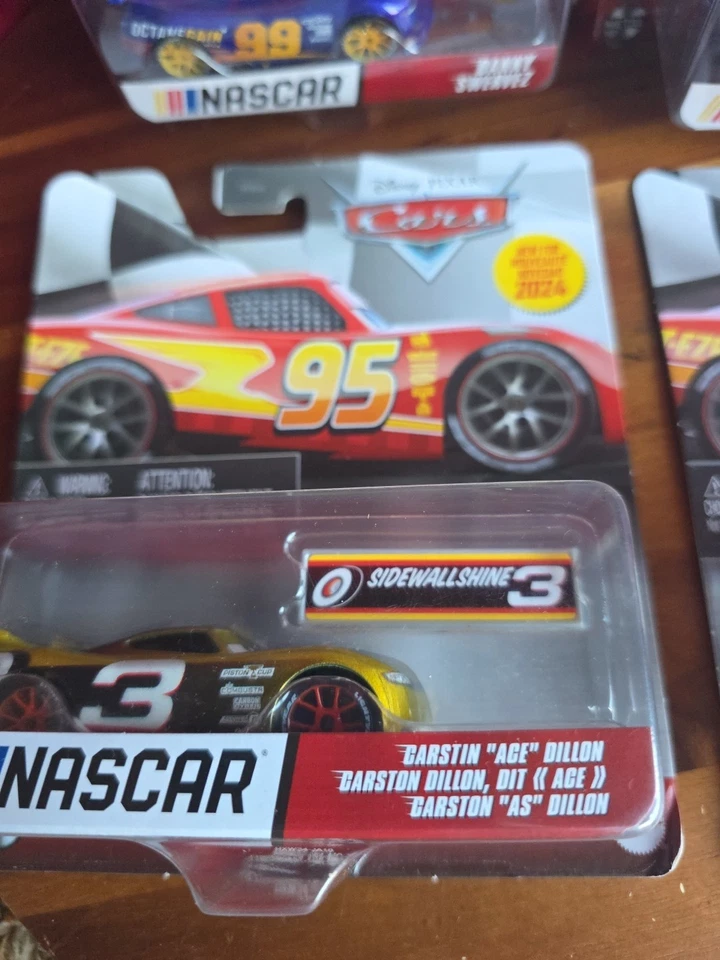 Disney Pixar Cars 2023 NASCAR Lot 4 Danny Swervez Bubba Ace Dillon Gogo Logano - Image 3 of 4