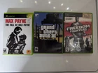 Xbox Game Lot..Max Payne 2, Grand Theft Auto III, Freedom Fighters Manual Incl