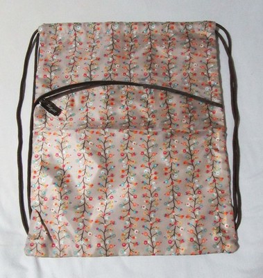 Thirty-One Cinch Sac Bag Drawstring Backpack Vineyards