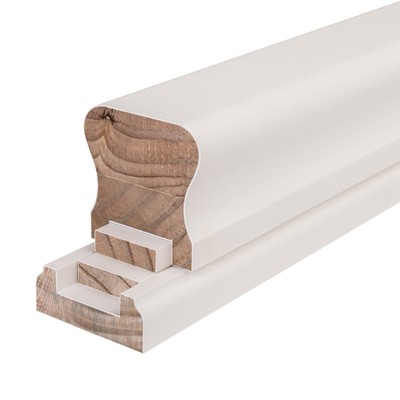 Treppenhandlauf und Grundschienen Sets für 32mm Spindeln lackierfertig Längen wählbar
