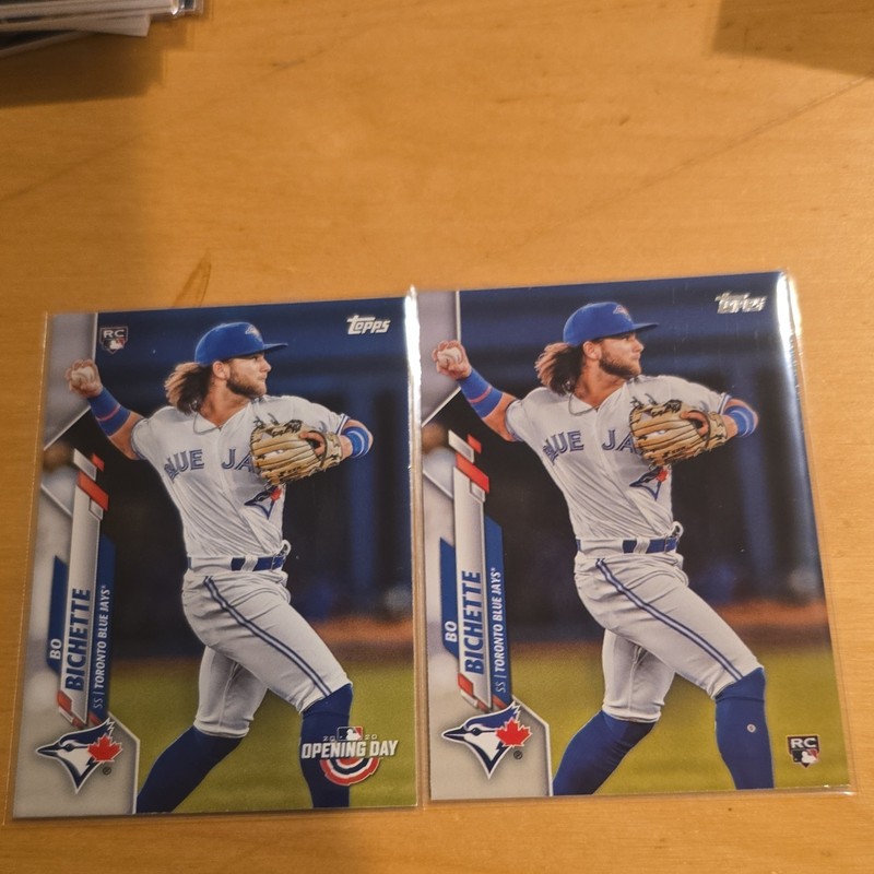 Topps Topps Opening Day Bo Bichette Rookie Toronto Blue Jays Card Lot (2) 2020