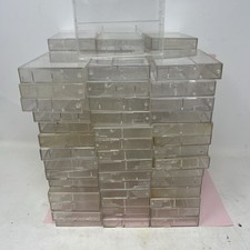 Clear Plastic "Pre-Owned" Empty Cassette Tape Replacement Jewel Case Lot of 88
