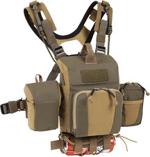 Binocular Harness Case Bino Chest Pack with Magnetic Closure and MOLLE System Wa