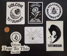 VOLCOM Surf Snowboard BMX Skateboard 6 Sticker Set Flawless NEW old stock 44