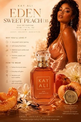 Kay Ali Eden Sweet Peach 35 Eau de Parfum Spray 50ml | Peach Red Apple Bergamot