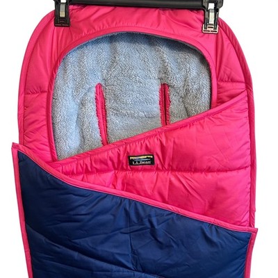 New L.L. Bean Snow Bunting Unisex One Size Pink/Navy Zip Stroller Sled Outdoor