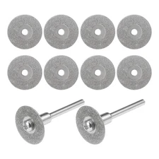 10pcs 18mm Diamond Coated Rotary Cut Off Grinding Wheel Discs 1/8" Mandrel